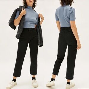 Everlane Cropped Straight Black Pants